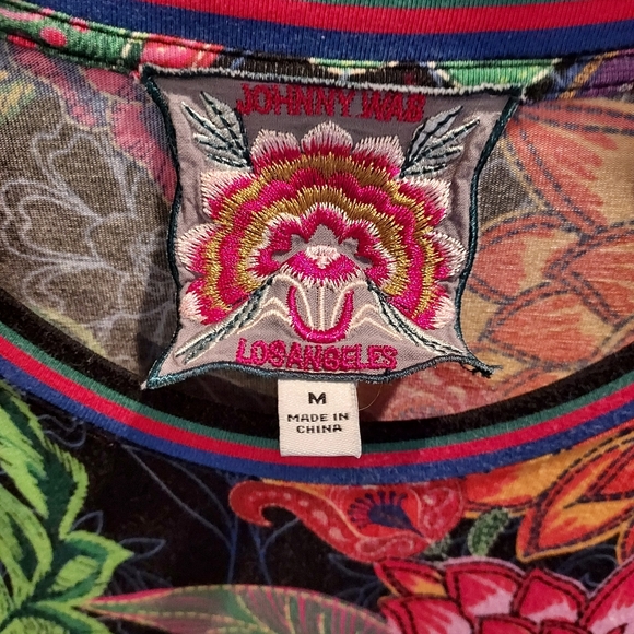 Johnny Was Black and Red Floral Maxi Dress - Picture 2 of 5